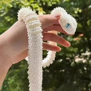 3-Pack 3D Printed Snakes, Vibrant Colors, Pla Material, Perfect for Christmas & Easter Decorations, Party Ornaments, Festive Displays, Decorative Arrangements, 30cm Long