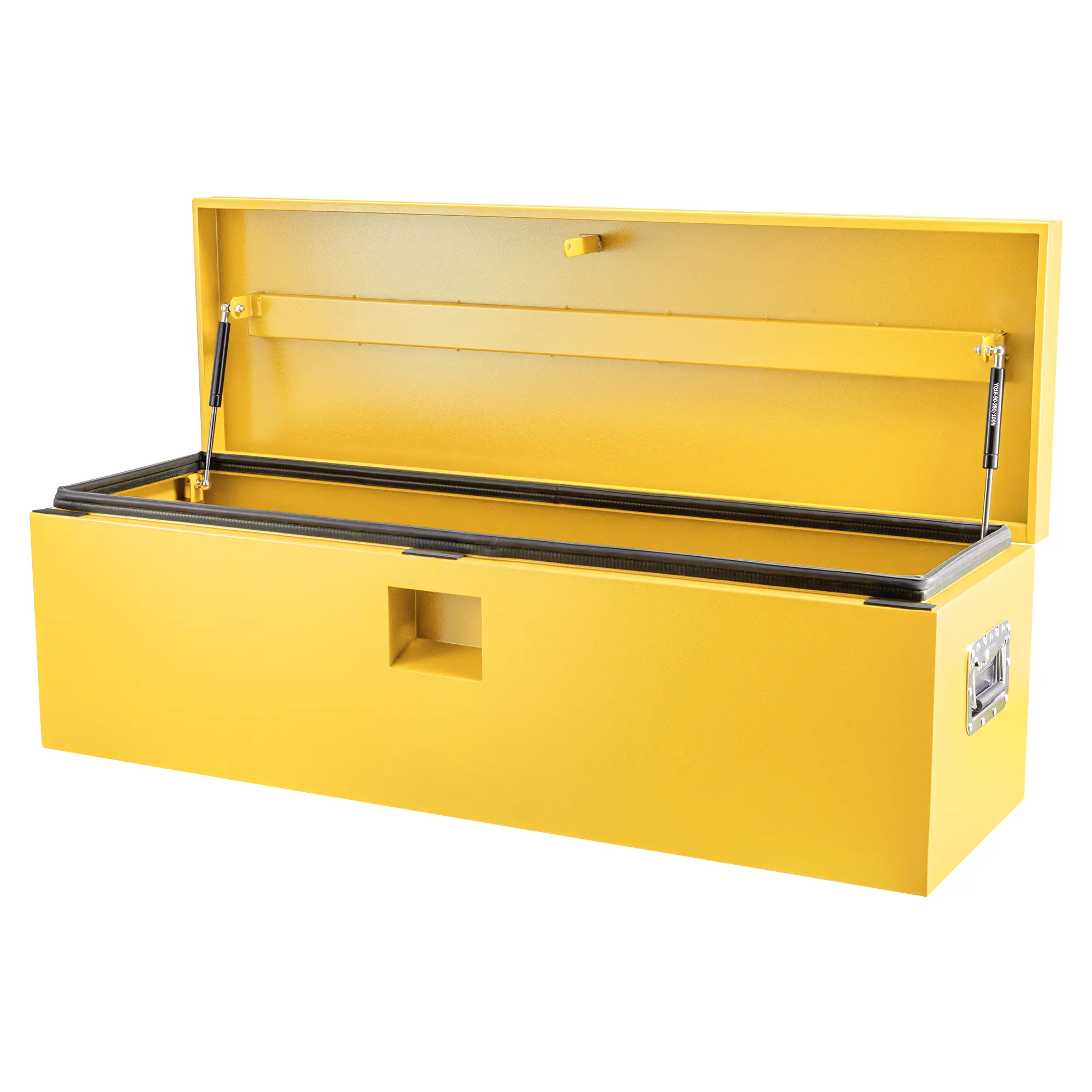 GAOMON 24"x15"x15" 12-Gauge Steel Square Truck Bed Tool Box, Heavy-Duty Tool Organization for Contractors, Trailers with Side Handle, Pneumatic Hinge, Quick Access, Padlock Slot & Contractor Life Design and Accessibility - Yellow, Durability And Security,