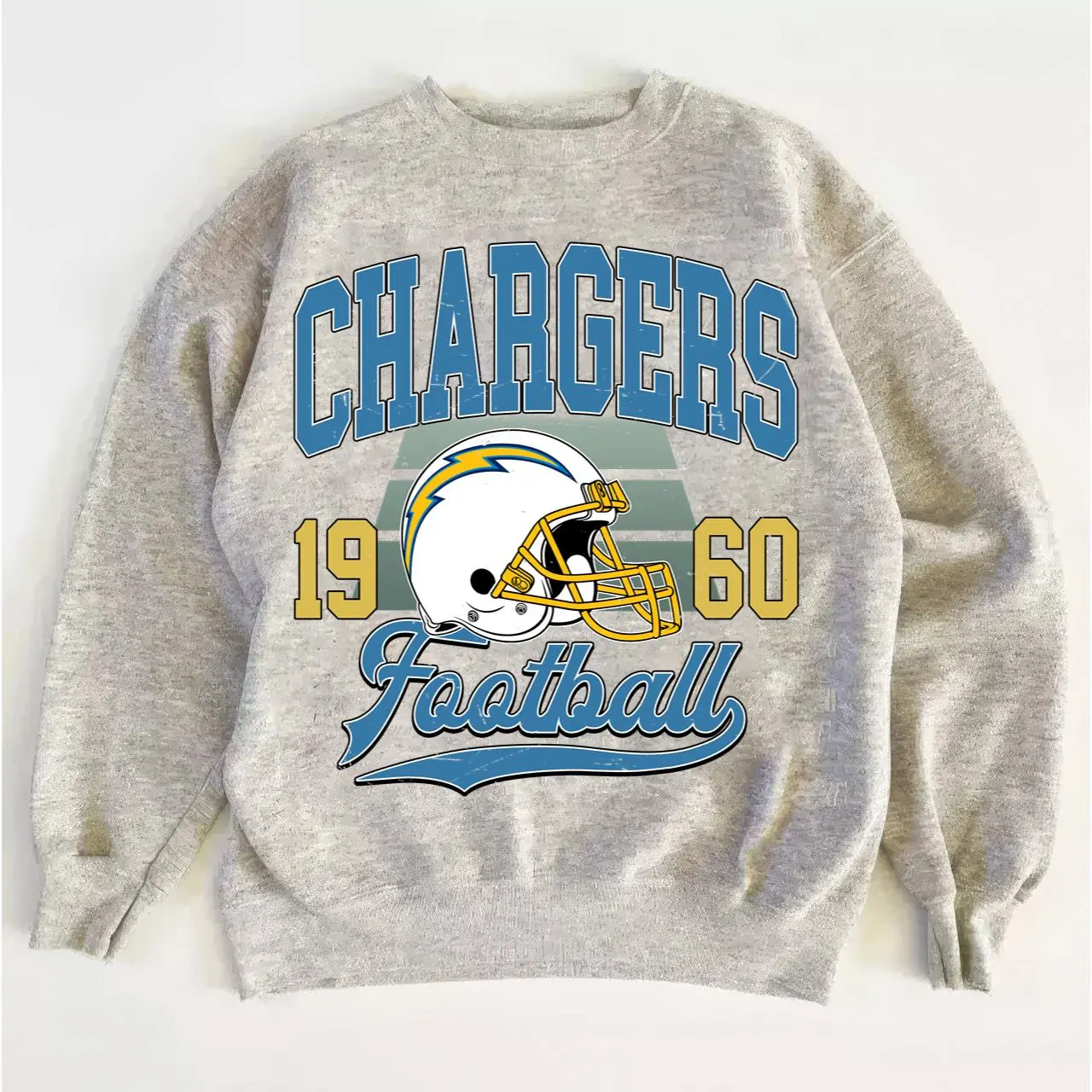 Chargers Retro Football Sweatshirt, Vintage Game Day Crewneck Fan Shirt