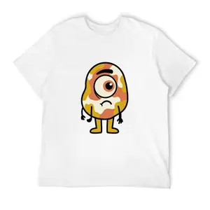 100% Premium Cotton 1-Eyed Monster Graphic Tee Funny Spotted Camo Cartoon T-Shirt Knit Fabric Classic Short-Sleeve Unisex Fit S to 5XL