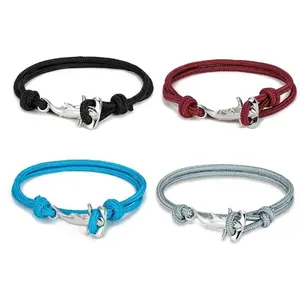 Hammerhead Sharks Bracelet  Lovers Nautical Multilayer Wrapped  Rope Bracelet Couple
