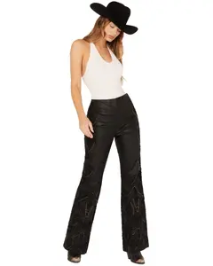 Wonderwest Women's Studded Leather Pant - Wwho22p1