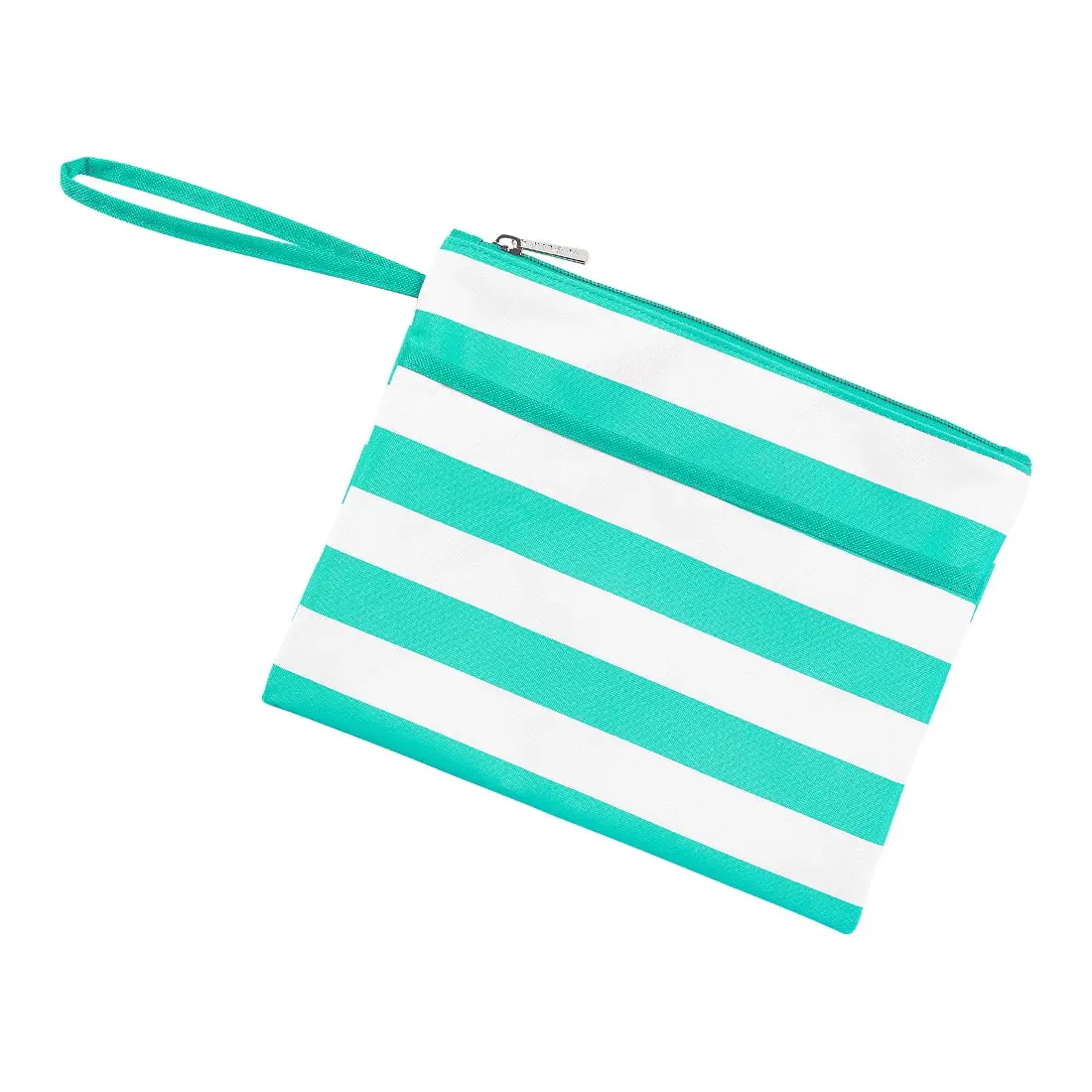 Viv&Lou® Mint Stripe Wet Bag Beach Pouch Travel Cosmetic Wristlet - Blank #M726VL-STMINT