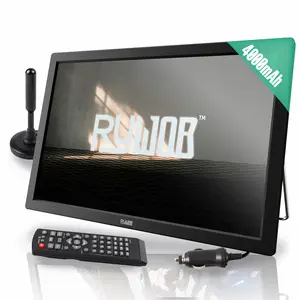 15.6" Portable Smart TV,Built-in Digital Tuner,4000mAh Rechargeable Battery TV, HDMI/SD Card/USB/AV Input,LCD Screen with Stand for Car,RV,Camping