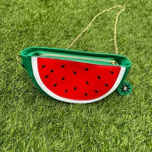 Watermelon Handbag – Palestinian Symbolic Purse with Chain Strap | Freedom & Heritage Inspired Crossbody. High Quality Palestinian Jewelry & Accessories – Palestine Necklaces for Women, Men & Girls Rings, Palestine Flag, Tatreez, Keffiyeh Kufiya, Watermel