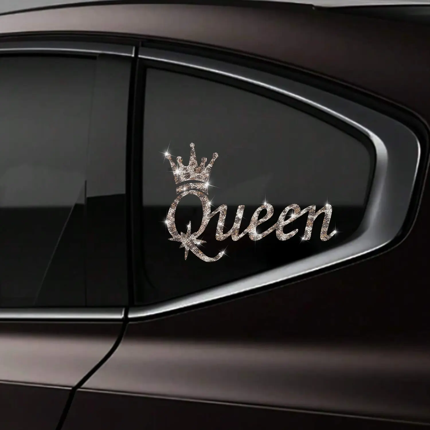 Shiny Crown Queen Car Sticker, Universal Car Sticker, Car Decal, Multipurpose Car Decal, Car Decorative Sticker, Car Vehicle Decoration, Self-Adhesive No Residue, Easy Installation, Suitable for Cars Trucks Motorcycles Glass Windows Laptops, Best Gift