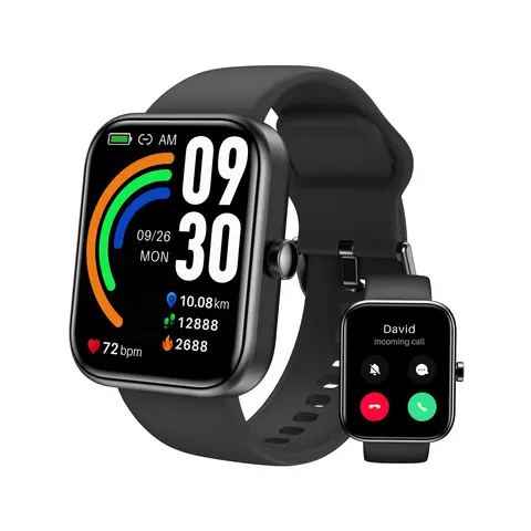 TOZO S3 Multi Functional Smartwatch (Digital Workout Watch), Touchscreen Smart Watch with Buckle, Call Control, Bluetooth, 100+ Sports Modes, IP68 Rated, Heart Rate/Sleep Monitor, Hiking Fitness Tracker, Father's Day Gift