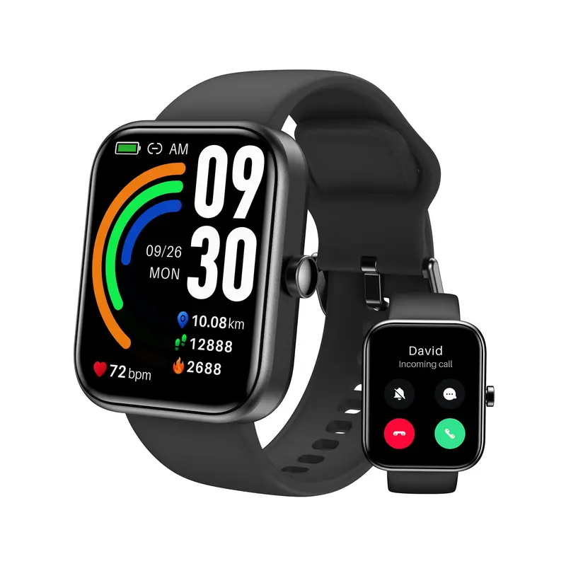 TOZO S3 Multi Functional Smartwatch (Digital Workout Watch), Touchscreen Smart Watch with Buckle, Call Control, Bluetooth, 100+ Sports Modes, IP68 Rated, Heart Rate/Sleep Monitor, Hiking Fitness Tracker, Father's Day Gift