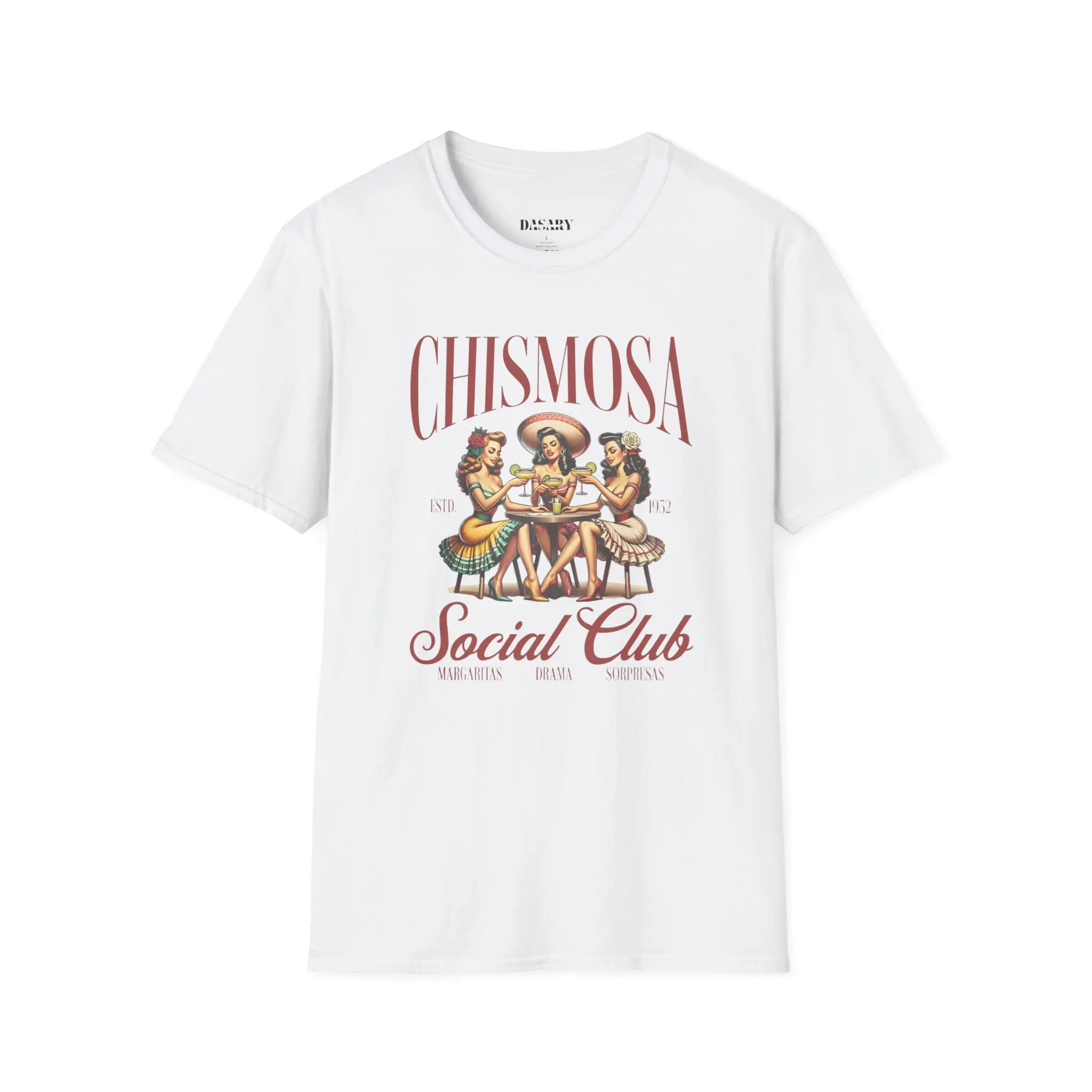 Chismosa Social Club T-Shirt, Unisex Graphic Tee, Fun Party Wear, Summer Vibes Shirt, Gift for Friends, Casual Everyday Top Cotton Fabric