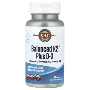 KAL Balanced K2™ Plus D-3, 60 Tablets