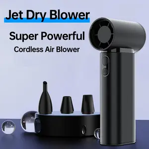 Powerful Turbine Fan Cordless Handheld Blower, Rechargeable 8000mah Battery, Durable for Snow Removal, Leaf Blowing, Dust Cleaning, BBQ Ventilation