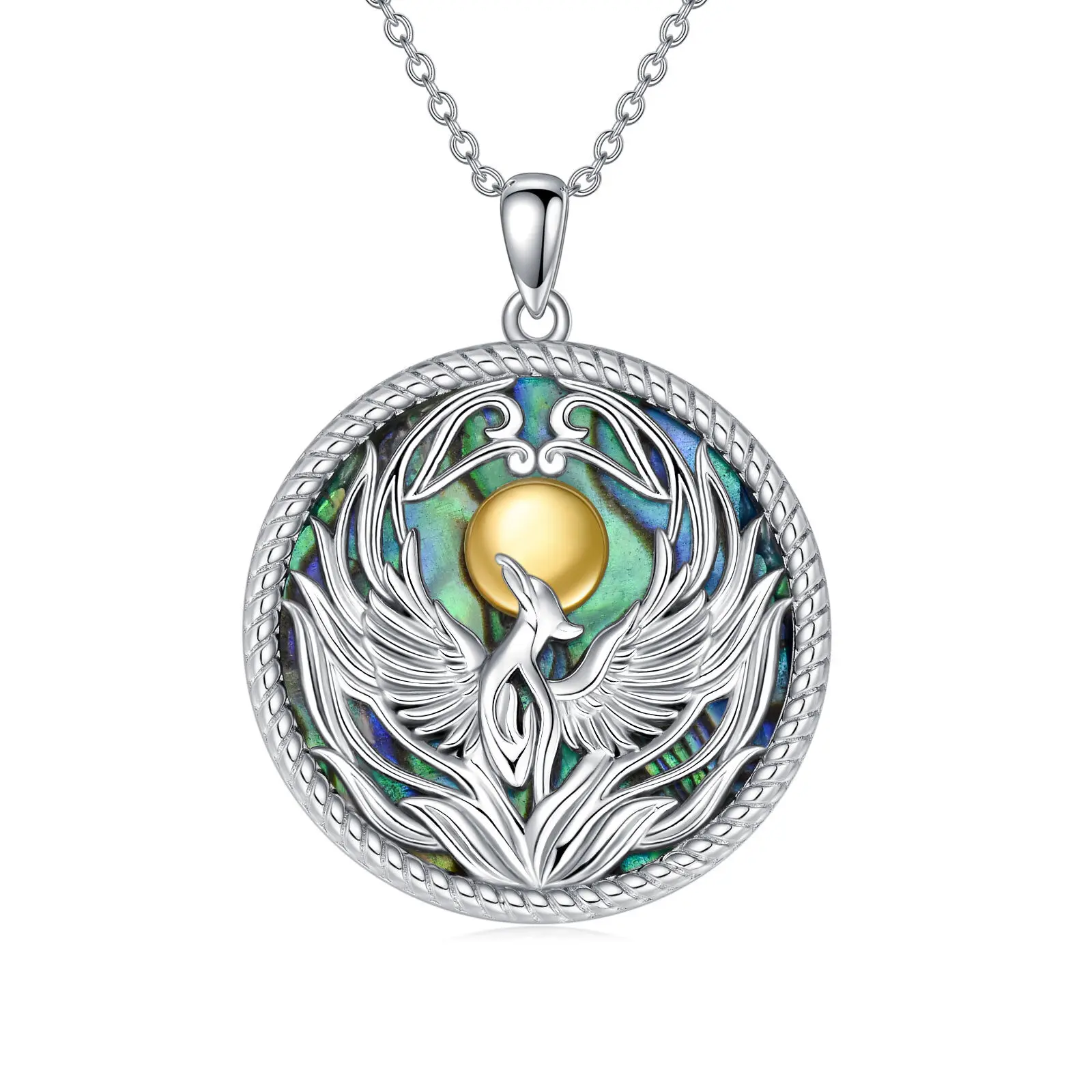 Phoenix Necklace, 925 Sterling Silver, Rising Phoenix Pendant, Undead Bird Jewelry, Gifts for Women