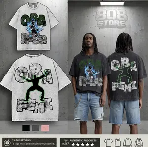 OBA FEMI V2 WASHED TEE, Wrestling Graphic Tee, Wrestler Shirt, Sports Shirt, Vintage Wresting Shirt, Wrestling Gift tshirts Menswear Top