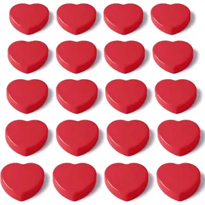 Household daily necessities 20pcs Heart Fridge Magnets - Heavy Duty Refrigerator Magnets for Whiteboard & Metal Surfaces - Cute Mini Decorative Magnet, Small Strong Magnets for Home Office Classroom Kitchen Locker (Red)