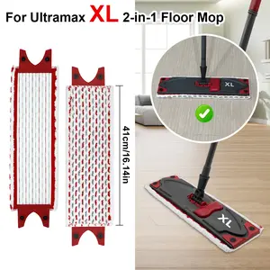 1/3Pcs Compatible With Vileda Ultramat Xl Replacement Mop Pads, Durable Super Absorbent Microfiber Cloths, Washable Reusable Floor Cleaning Pads for Kitchen Bathroom Living Room Cleaning Supplies Cleaning Accessories, Microfiber Mop Refills