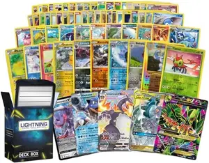 Ultimate Pokemon Card Bundle: 50 Cards + 1 Ultra Rare Legendary Card with LCC Deck Box – Perfect for Collectors and Players! Pokémon