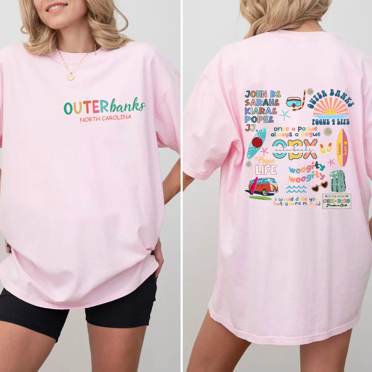 0uter Banks 2Sided Paradise OBX Movies T-Shirt Sweatshirt Hoodie, Pogue OBX4 Fan Shirt, P4L OBX Shirt