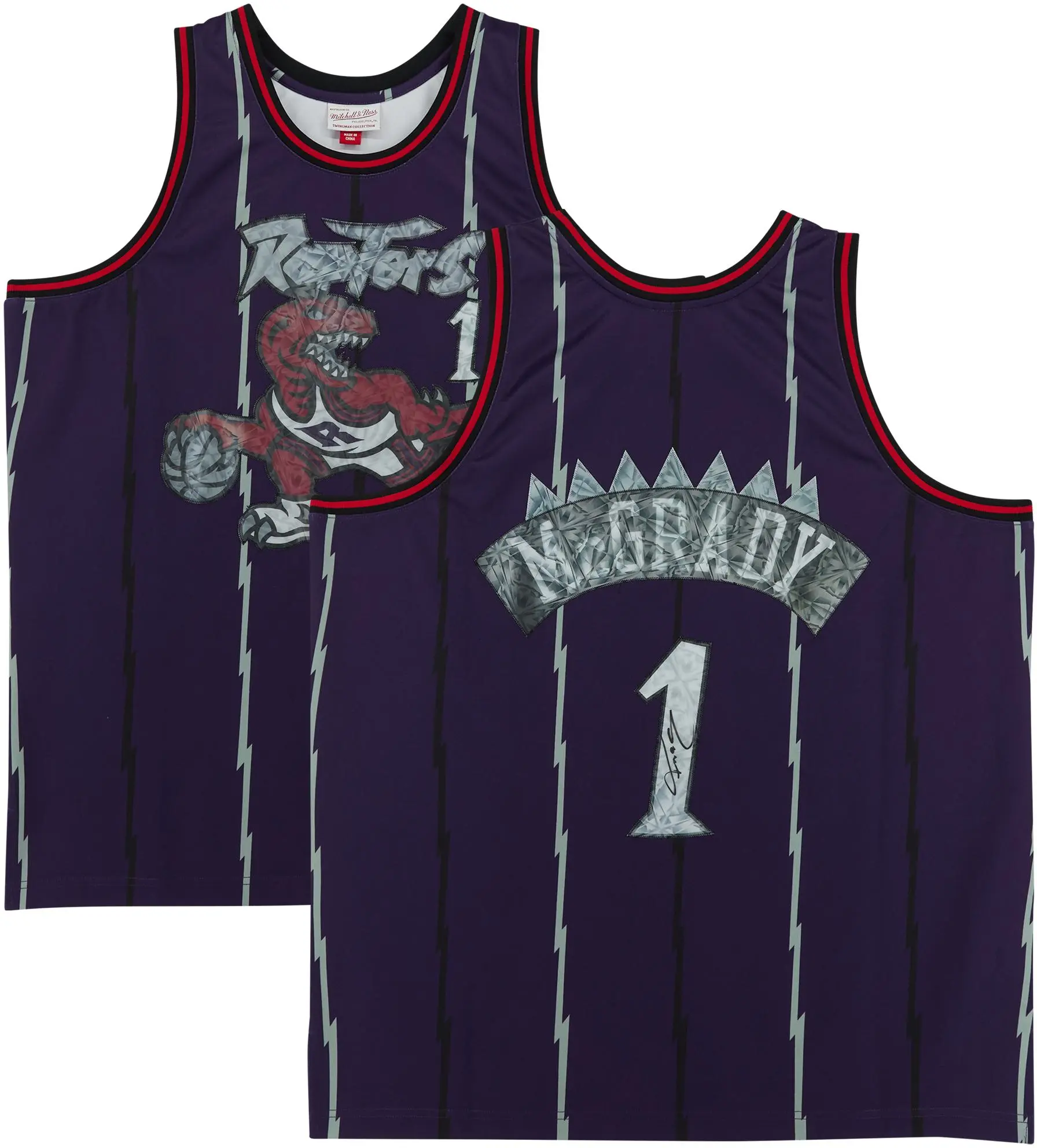 Tracy McGrady Toronto Raptors Autographed Purple Mitchell & Ness 75th Anniversary Swingman Jersey - Fanatics Authentic Certified
