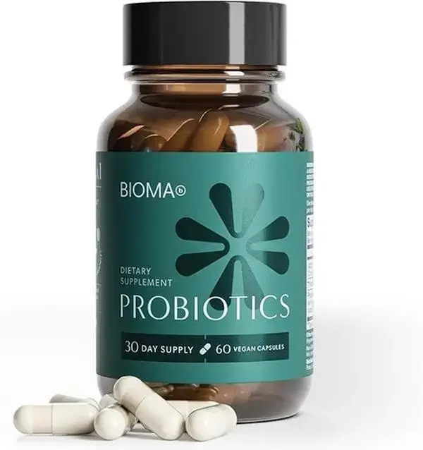 Bioma Probiotics Dietary Supplement - 60 Capsules 3-in-1 Healthcare Support for Gut Health, Digestive Function, Immune System