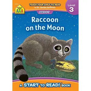 School Zone Raccoon on the Moon, Start to Read! Book Level 3: Ages 6 to 7, Rhyming, Early Reading, Vocabulary, Simple Sentence Structure, and More (Start to Read! Book Series) Paperback – Picture Book, April 7, 2011