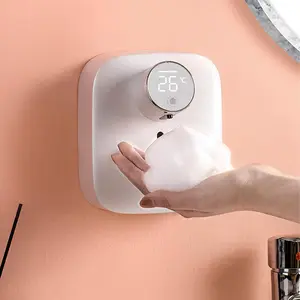 Soap Dispenser Touchless,Soap Dispenser for Sink,Foaming Soap Dispensers-, Foam Volume with Display & Temperature Monitoring (White)
