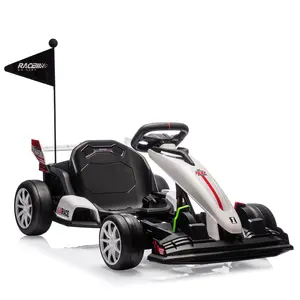 【GARVEE】24V Electric Drift Kart for Kids with Adjustable Seat, 8.5MPH Speed, EVA Silent Wheels, and Parent-Safety Certification - Fun and Safe Ride-On Toy