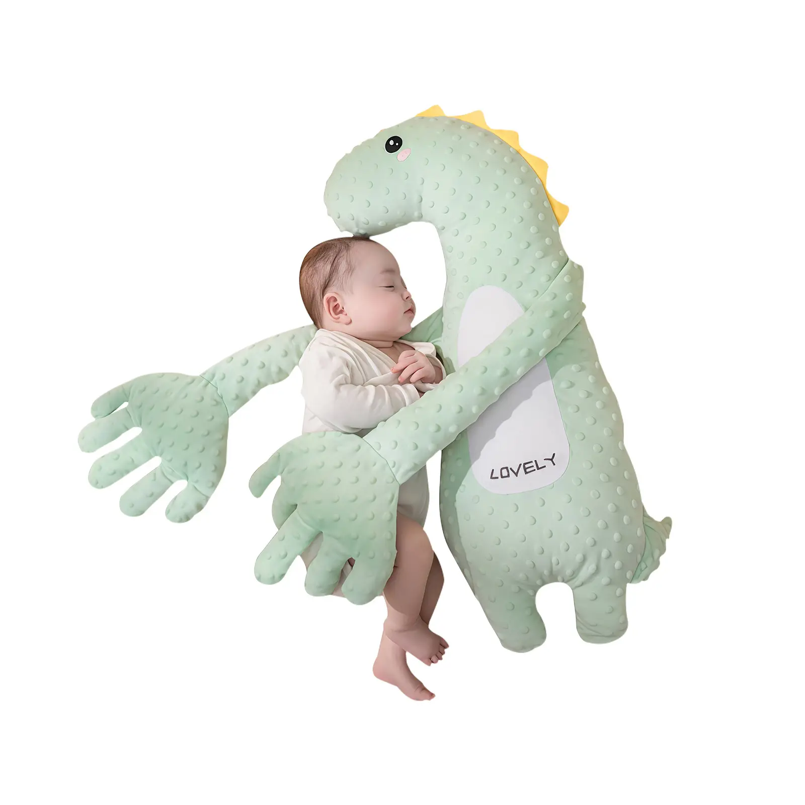 Baby Soothing Pillow, Red Bean Stuffed Automatic Patting Hand Soft Sleeping Pillow Pacify Toy