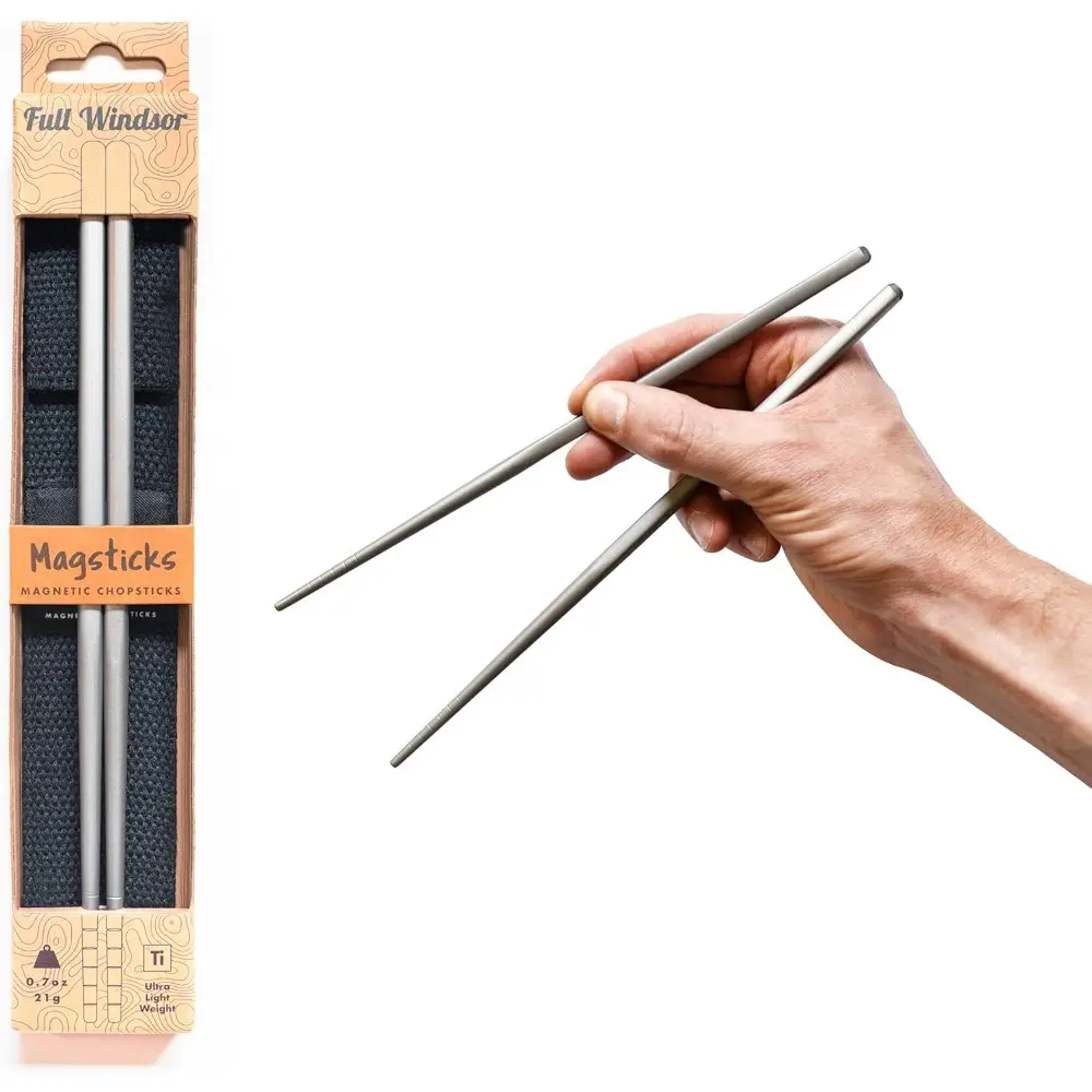 Titanium Magnetic Chopsticks, Reusable Travel Chop Sticks, for Korean, Japanese, Chinese & Oriental Eating & Cooking, Lightweight for Kids and Adults, Comes with Case