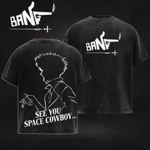 Cowboy Bebop Unisex Washed Shirt, 90s Manga Aesthetic T-Shirt, Whatever Happens Unisex Top