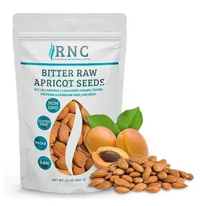Richardson Nutritional Center Fresh Raw Bitter Apricot Seeds (2 LB) 32oz - California Grown Kernels with B Vitamins, Minerals, Protein - Lab Tested, Vegan, No Gluten or GMO