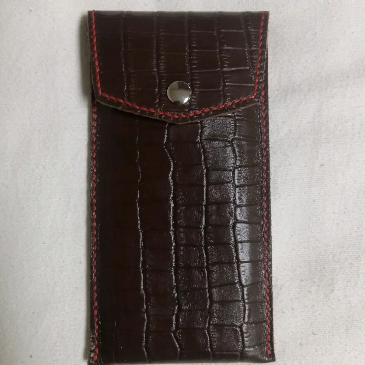 Handstitched Leather Pencil Case with 10 #2 Pencils - Office Stationery