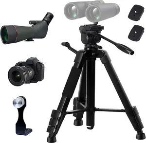 Binocular & Spotting Scope Tripod Stand - Universal Lightweight Travel Video Tripod - Compatible with Spotting Scope/Telescope/Astronomy Binoculars/DSLR
