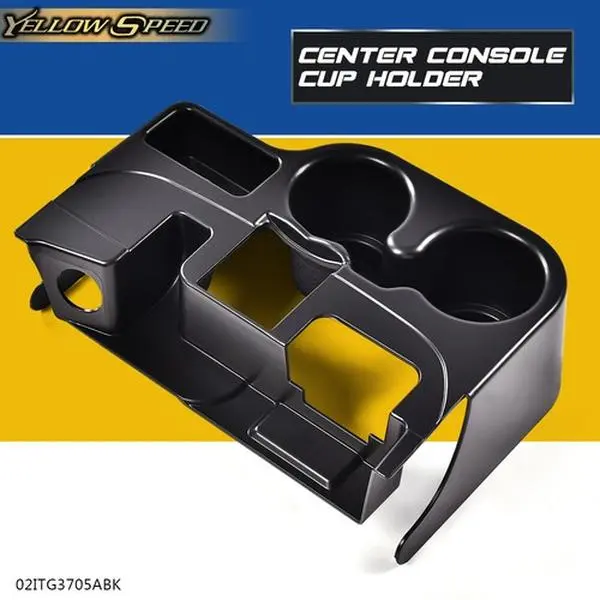 ALLGOOD Plastic Center Console Cup Holder Divider Insert, Car Interior Organizer, Keeps Cups Separated, Easy Install via Factory Mount Alignment, Snap-Fit for 03-12 Dodge Ram 1500,2500,3500 Series, Aligns With Existing Factory Mounting Holes
