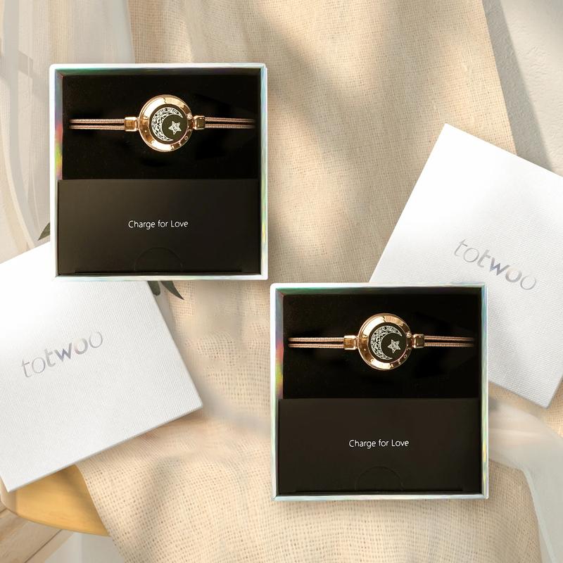 totwoo Long Distance Touch Bracelets, Meaningful Gift For Mom&Daughter or Bestie or Friends Anniversary Birthday