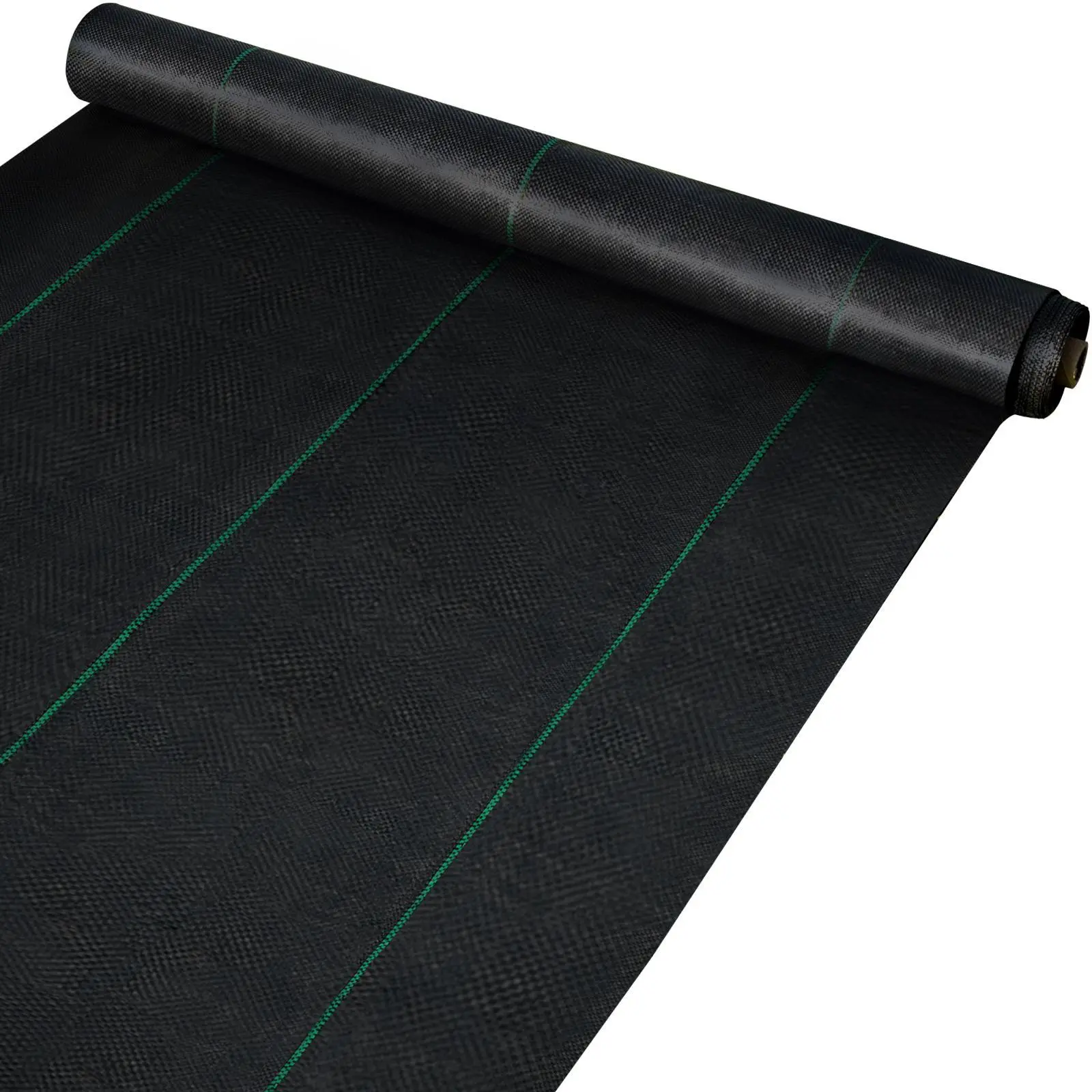 【SummerFinds】VEVOR 6.5FTx300FT Premium Weed Barrier Fabric Heavy Duty 3.2OZ,  , Woven Weed Control Fabric, High Permeability Good for Flower Bed, Geotextile Fabric for Underlayment, Polyethylene Ground Cover