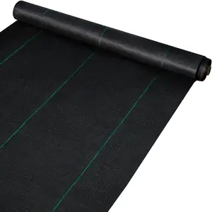 【SummerFinds】VEVOR 6.5FTx300FT Premium Weed Barrier Fabric Heavy Duty 3.2OZ,  , Woven Weed Control Fabric, High Permeability Good for Flower Bed, Geotextile Fabric for Underlayment, Polyethylene Ground Cover