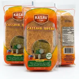 Kasav Pam Haitian Cassava Bread - Natural, Crispy Traditional Snack, 7oz