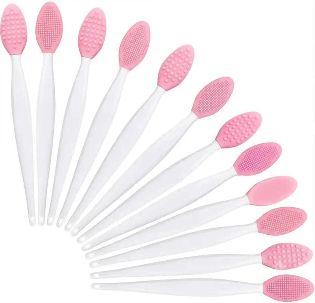 2 Pcs Pore Scrub Brush,Lip Scrubber Exfoliator, Silicone Face Cleansing Brush, Lip Scrub Brush Exfoliating Nose Clean Blackhead Removal Brushes for Face Cleaning