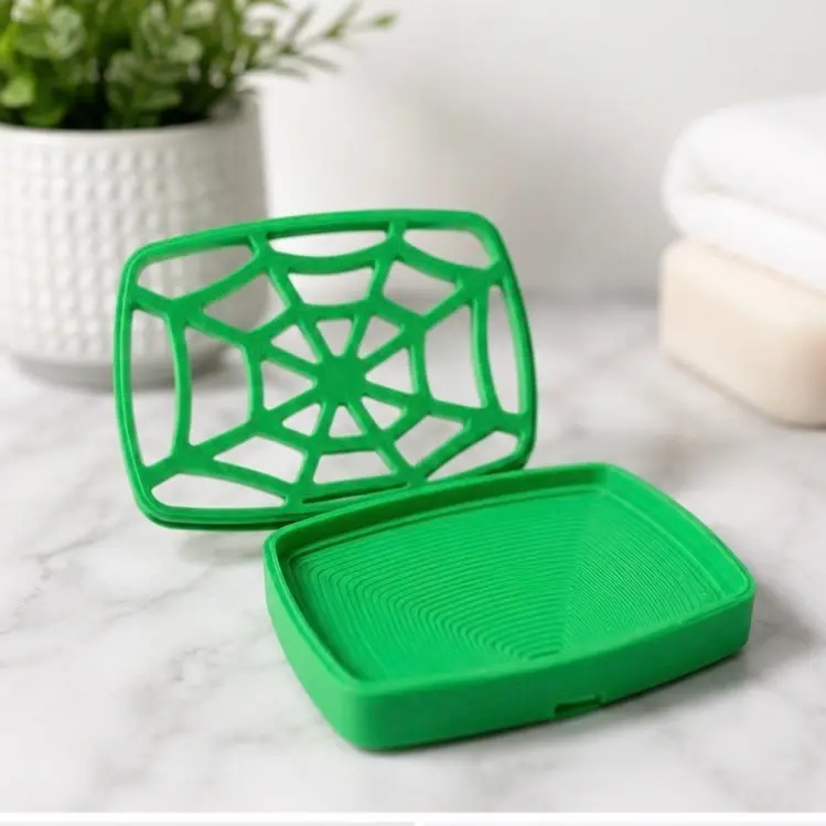Spider's Soap Dish, Non-Slip Bathroom Soap Holder for Countertops
