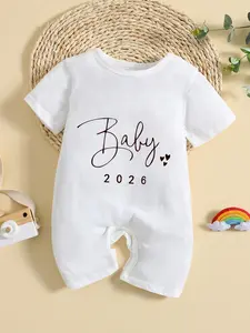 Baby Onesie Short Sleeve Unisex Newborn, Cute Baby Clothes for Boys & Girls, 2026 Trendy Design, Baby Clothing