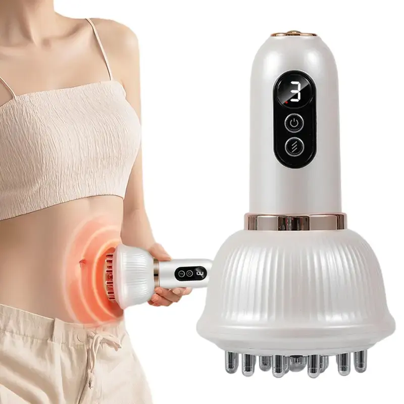 Body Sculpting Massager for Women, Heated Vibration Massage Tool, Cordless Deep Tissue Body Massager for Waist, Belly, Legs & Arms