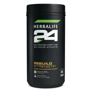 Herbalife24 Rebuild Strength Vanilla Ice Cream Canister Protein Drink Mix for Muscle Maintenance & Post-Training Recovery