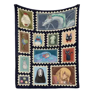 Studio Ghibli Blanket  Studio Ghibli's animated world  Soft Funny Throw Blanket Cozy Lightweight Plush Portable Cover Blanket For Sofa,Warm Gift For Birthday,Christmas,Multiple Blanket