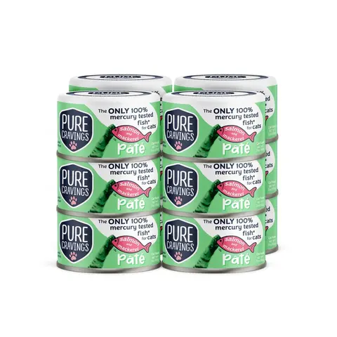 Pure Cravings Pate Wet Cat Food, Mercury-Tested, Grain-Free, Non-GMO, 3 oz, Pack of 12