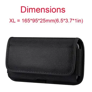 XL Tactical Army Waist Pouch - Durable Oxford Cloth Outdoor Storage Bag with Metal Clip Holster, Card Slots, Universal Fit, Tactical Look, Cell Phone Pouch, Organizer, Keychain Hoop Lock, Lightweight Sturdy (165x95x25mm)