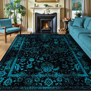 Luxury Vintage Modern Patterned Velvet Carpet, Soft Comfortable Home Decor Rug, Living Room Sofa Mat, Bedroom Bedside Rug, Multi-Scene Use,merry Christmas、let it snow