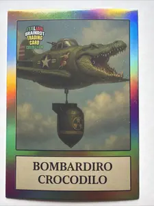 Italian Brainrot Trading Card Collection Rainbow Bombardiro Crocodilo Khadou