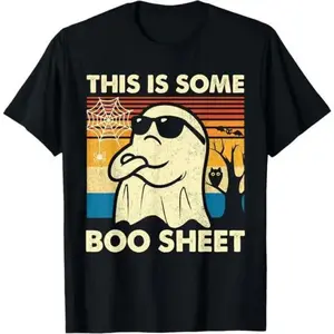 Funny Halloween Shirts For Men, This is Some Boo Sheet Ghost Retro Funny Halloween Men Women T-Shirt Menswear - Available from size S to 5XL