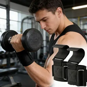Pro Weight Lifting Hooks with Wrist Wraps – Ultimate Grip Support for Deadlifts & Pull-Ups