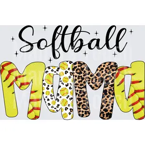 Softball MAMA - Mama Design - DTF Transfers - Direct to Film Transfer - THIS IS NOT A T-Shirt or Digital product